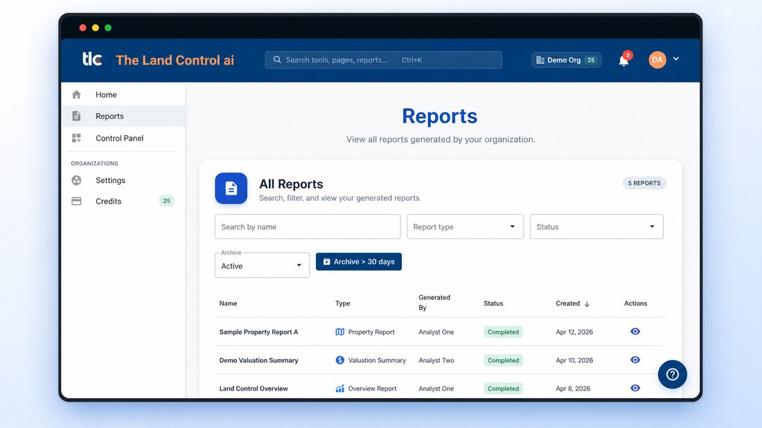 TLCai reports list